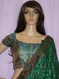 Green Brocade Stitched Blouse/Choli for Sarees (Small) #1889